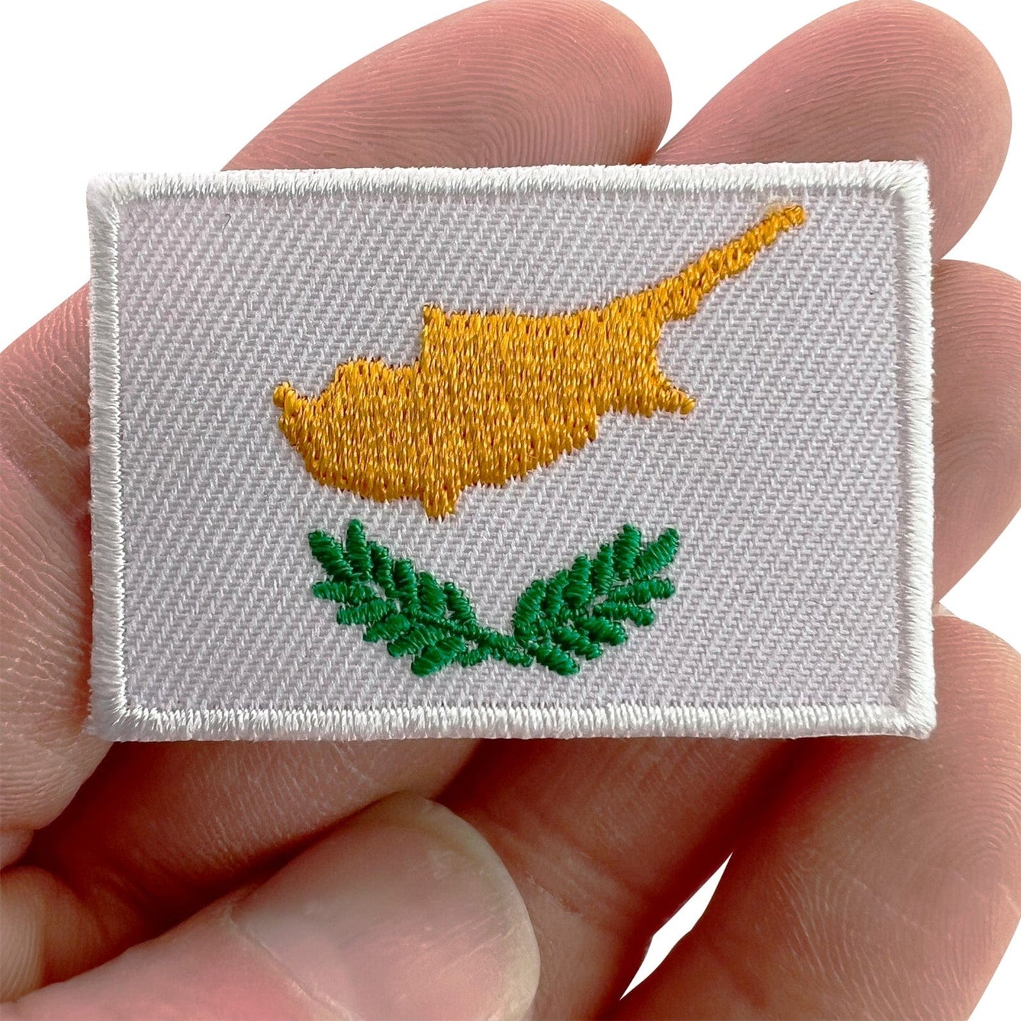Mini Cyprus Flag Patch Iron Sew On Clothes Bag Hat Cap Small Embroidered Badge