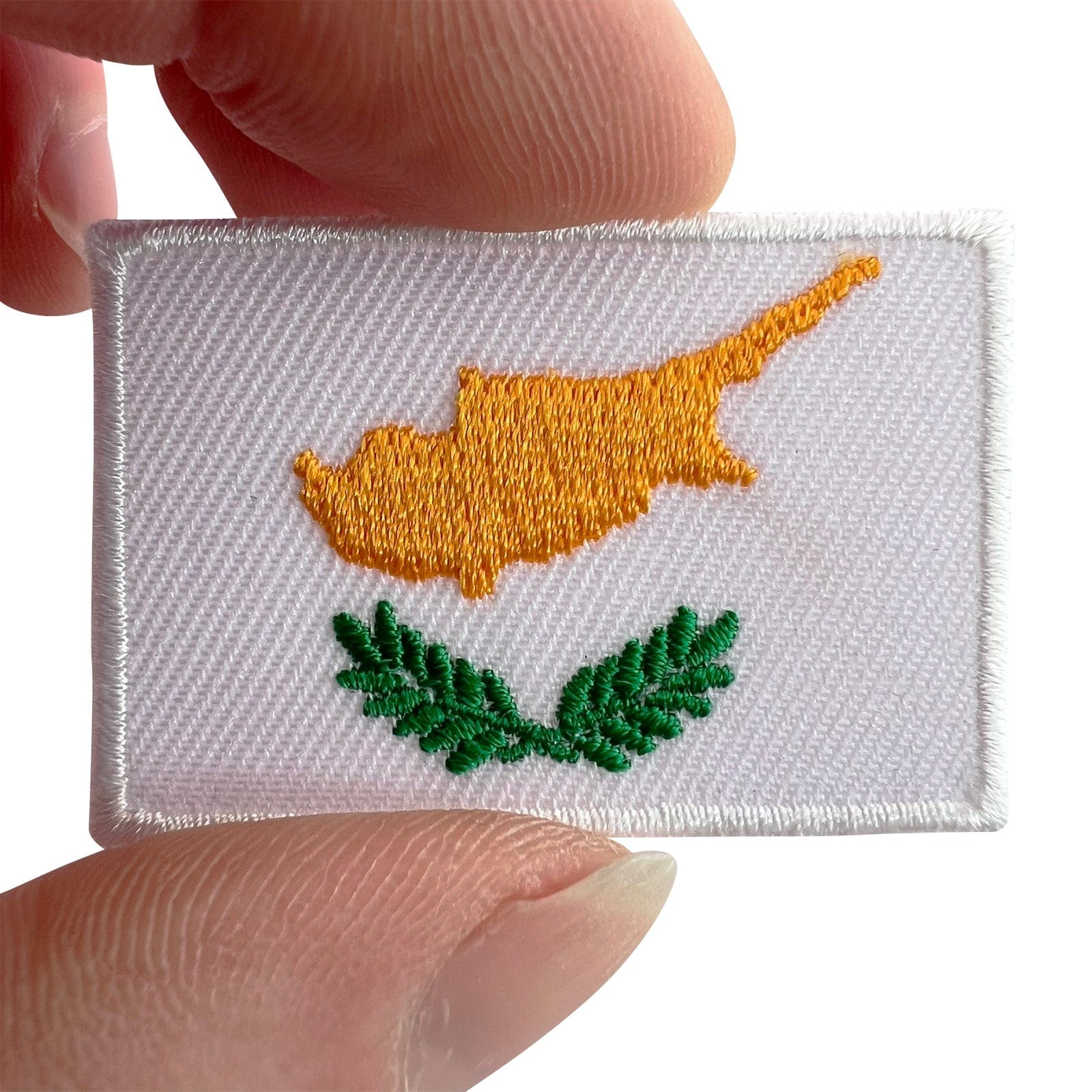 Mini Cyprus Flag Patch Iron Sew On Clothes Bag Hat Cap Small Embroidered Badge