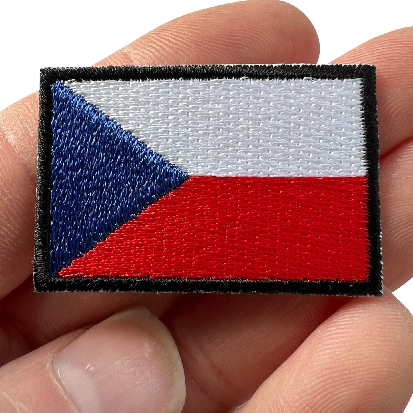 Mini Czech Republic Flag Patch Iron Sew On Clothes Bag Small Embroidered Badge