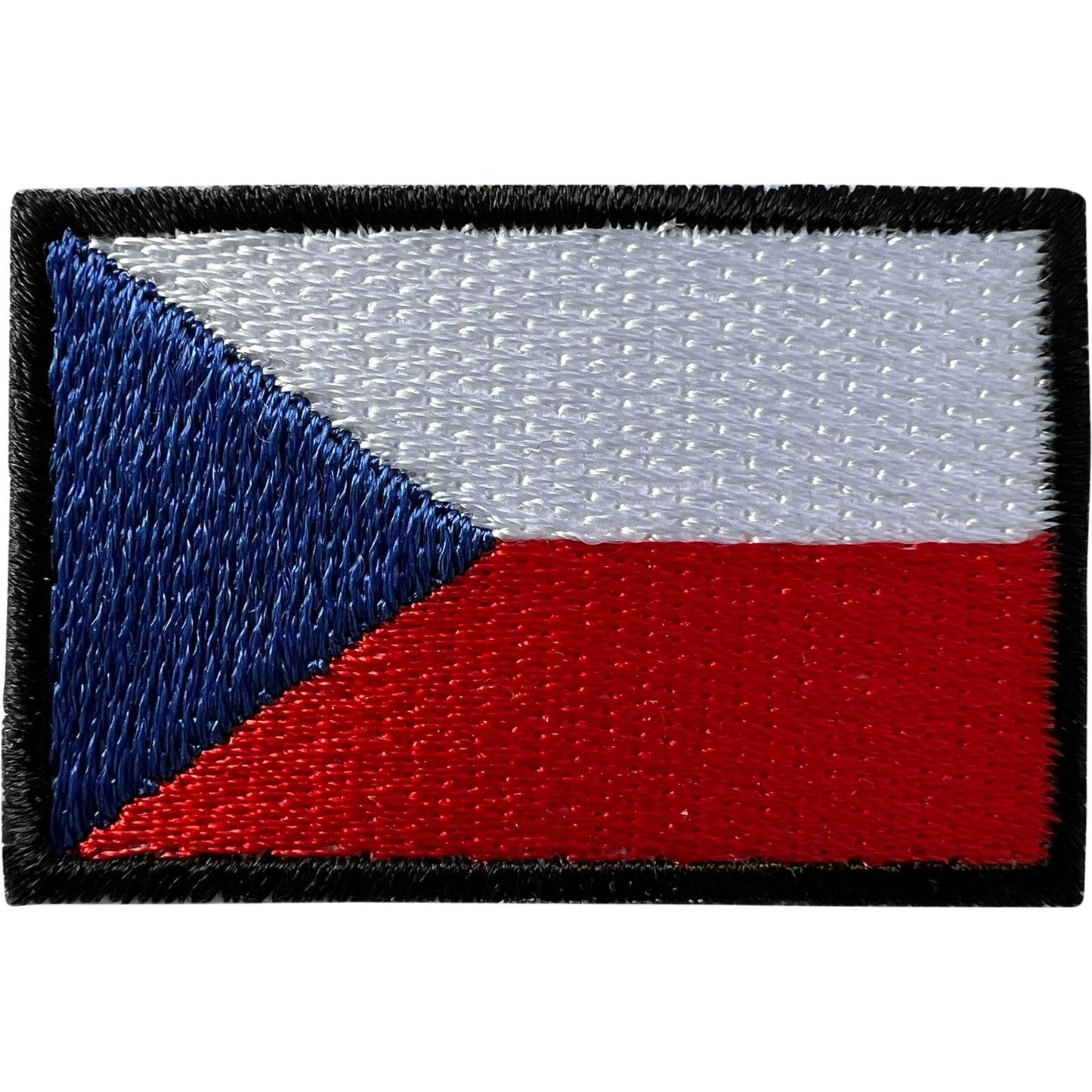 Mini Czech Republic Flag Patch Iron Sew On Clothes Bag Small Embroidered Badge