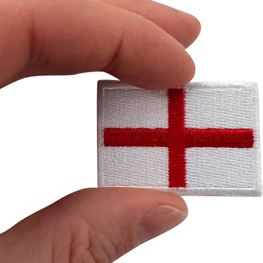 Mini England Flag Patch Iron Sew On T Shirt Cap Football Small Embroidered Badge