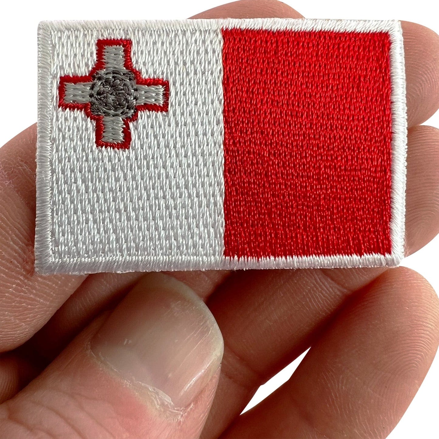 Mini Malta Flag Patch Iron Sew On Clothes Shirt Jeans Bag Small Embroidery Badge