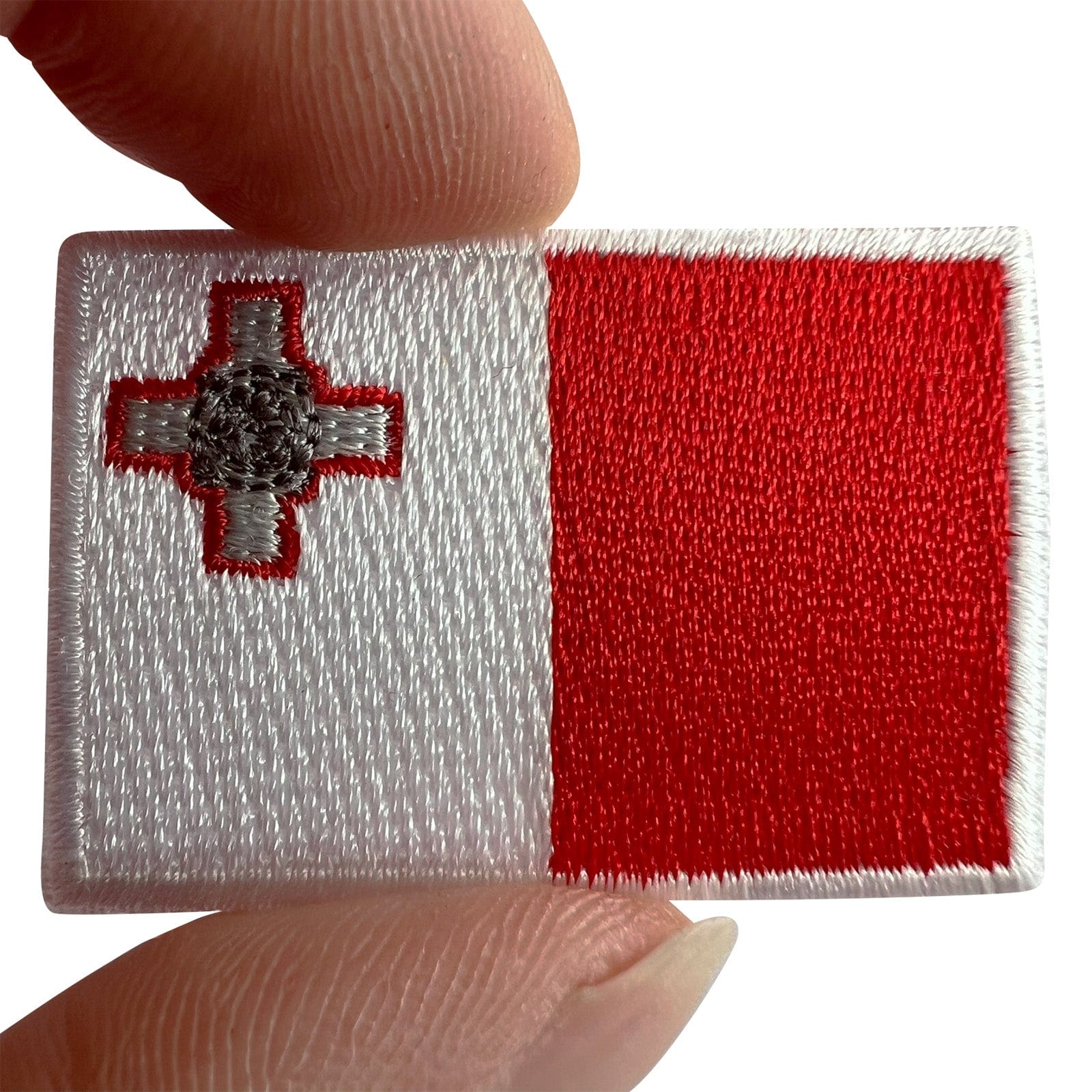 Mini Malta Flag Patch Iron Sew On Clothes Shirt Jeans Bag Small Embroidery Badge