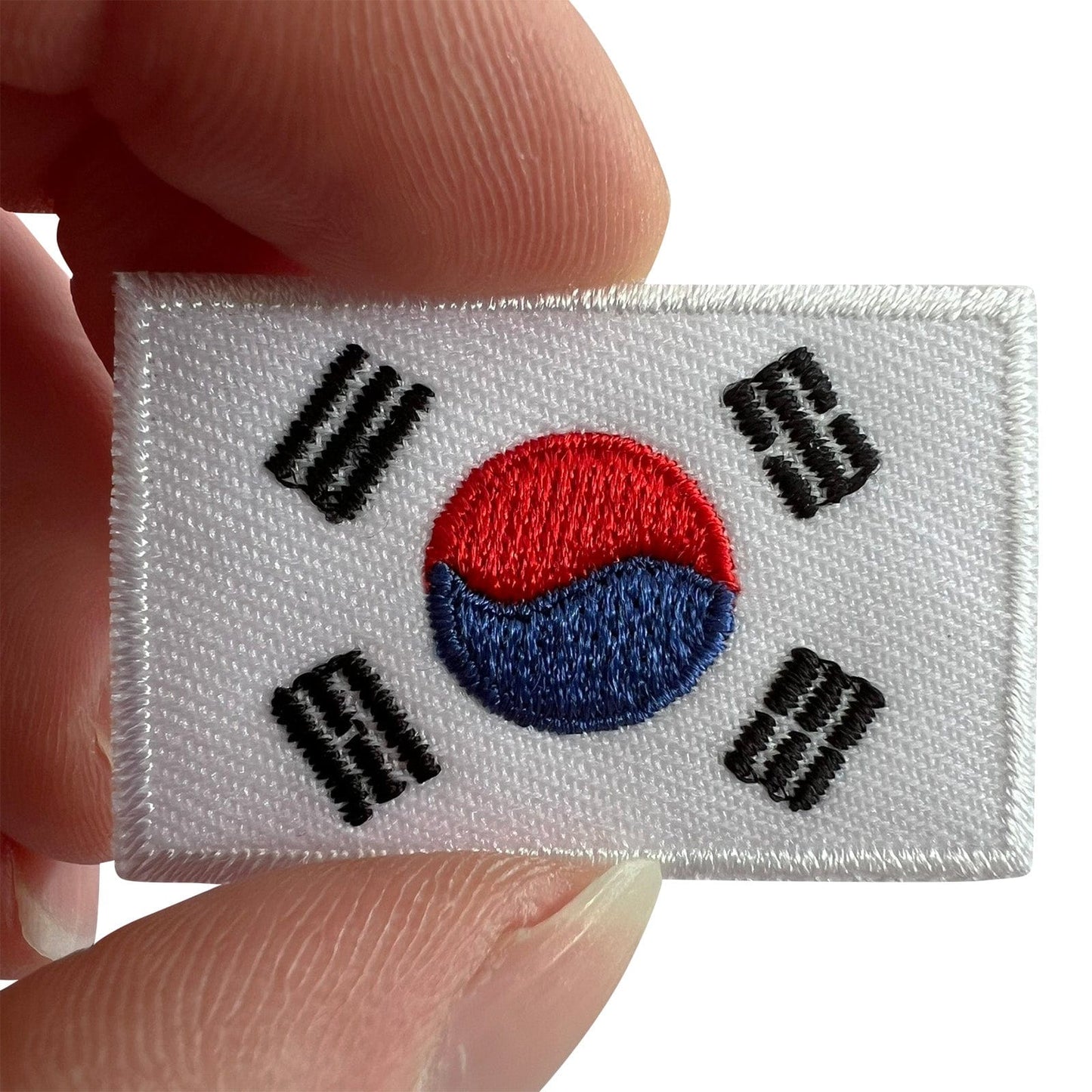 Mini South Korea Flag Patch Iron Sew On Clothes Small Korean Embroidered Badge