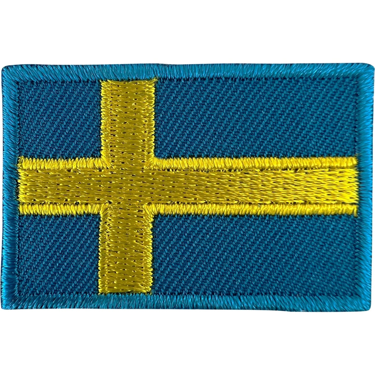 Mini Sweden Flag Patch Iron Sew On Clothes Bag Small Swedish Embroidered Badge