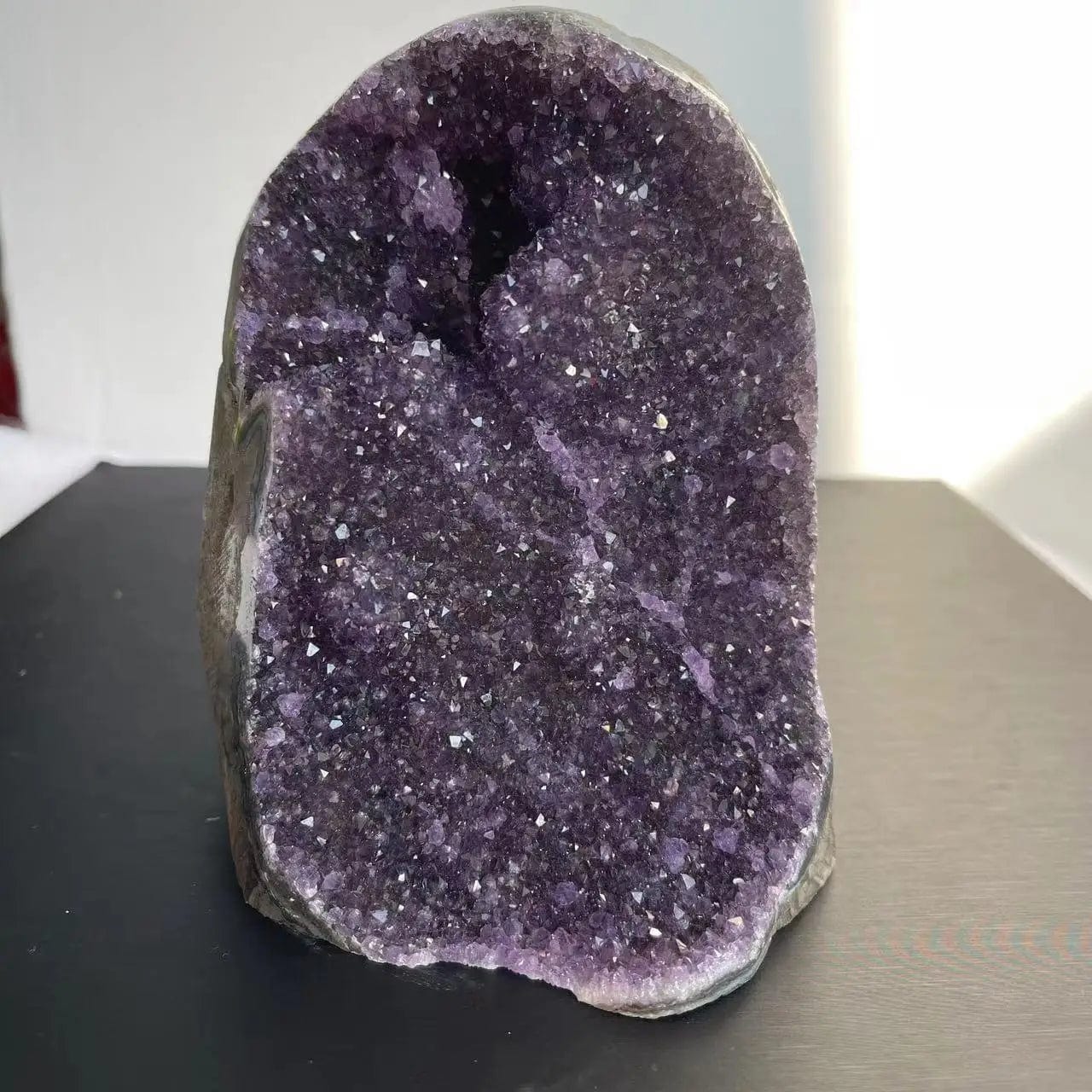 Natural Raw Stone Purple Amethyst Crystal Cluster Quartz Geode