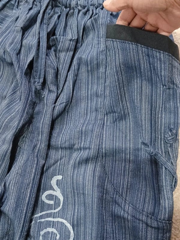 Navy Blue Harem Pants Genie Baggy Gypsy Aladdin Clothes Hippie Trousers One Size