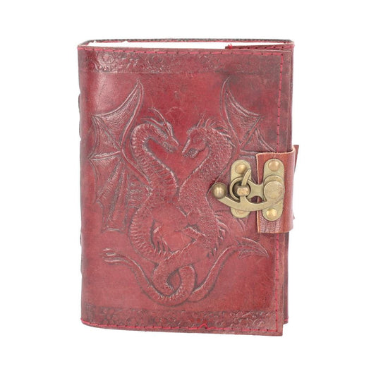 Nemesis Now Lockable Double Dragon Leather Embossed Journal