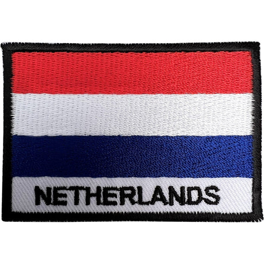 Netherlands Flag Patch Iron Sew On Clothes Bag Embroidered Badge Dutch Holland