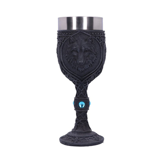 Night Wolf Black Gothic Animal Goblet 19.5cm