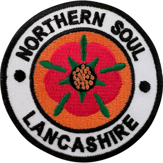 Northern Soul Lancashire Patch Iron Sew On Denim Jeans Clothes Embroidered Badge