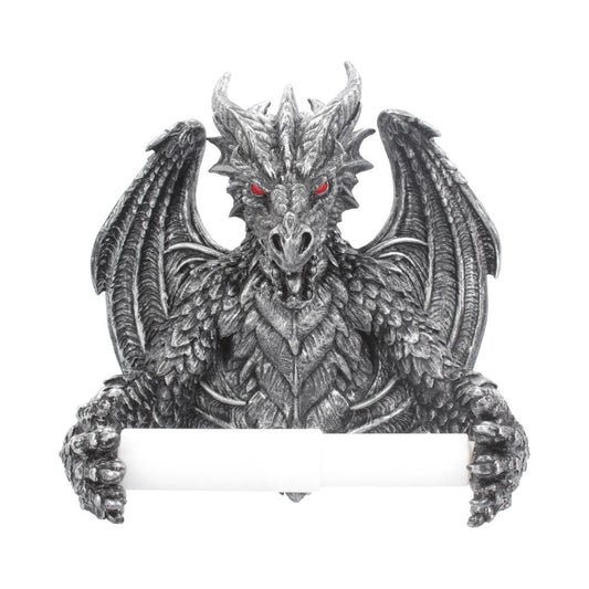 Obsidian Menacing Gothic Dragon Toilet Roll Holder
