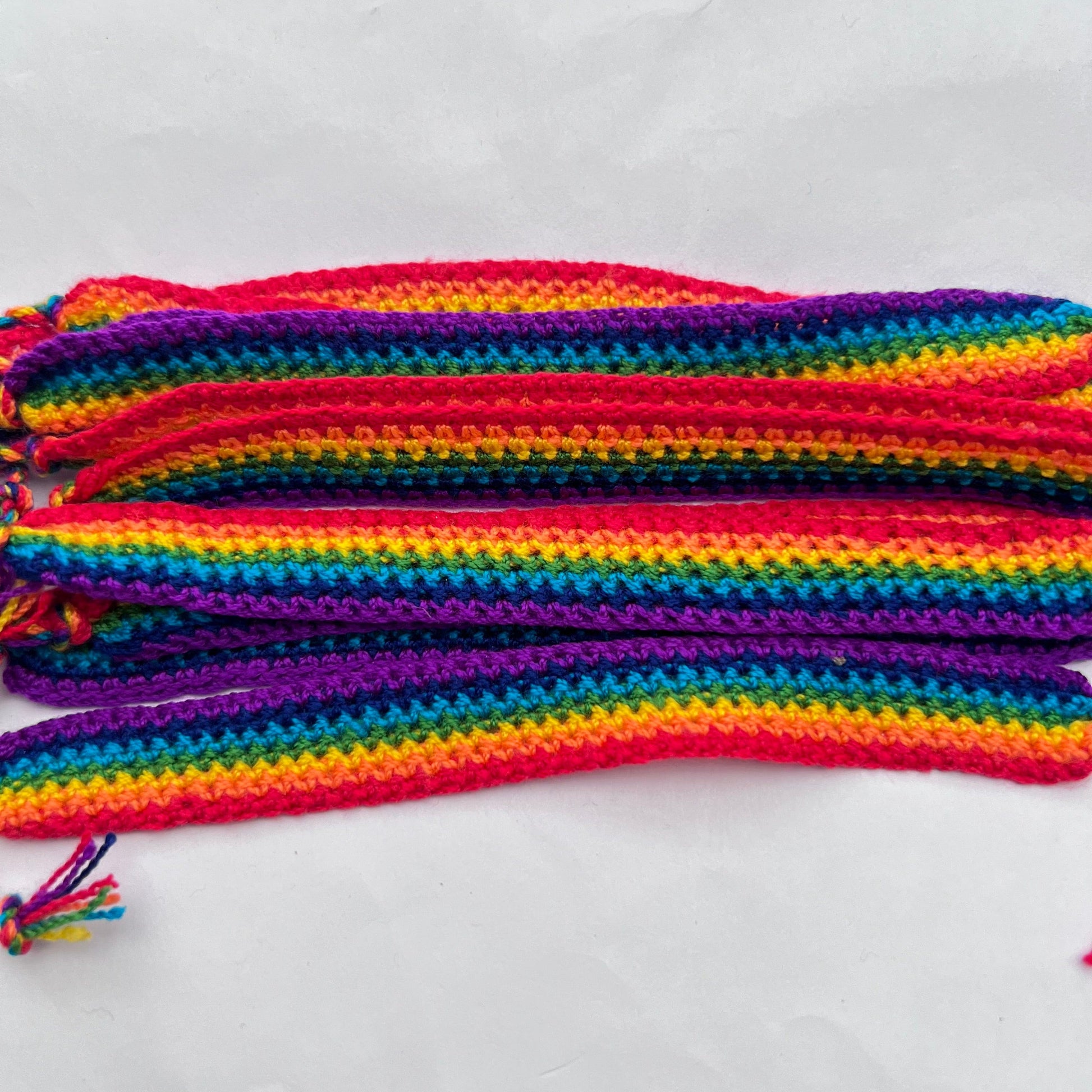 Pack of 10 Gay pride Cotton Bracelets Rainbow Handmade Friendships Wristbands Jewellery for unisex