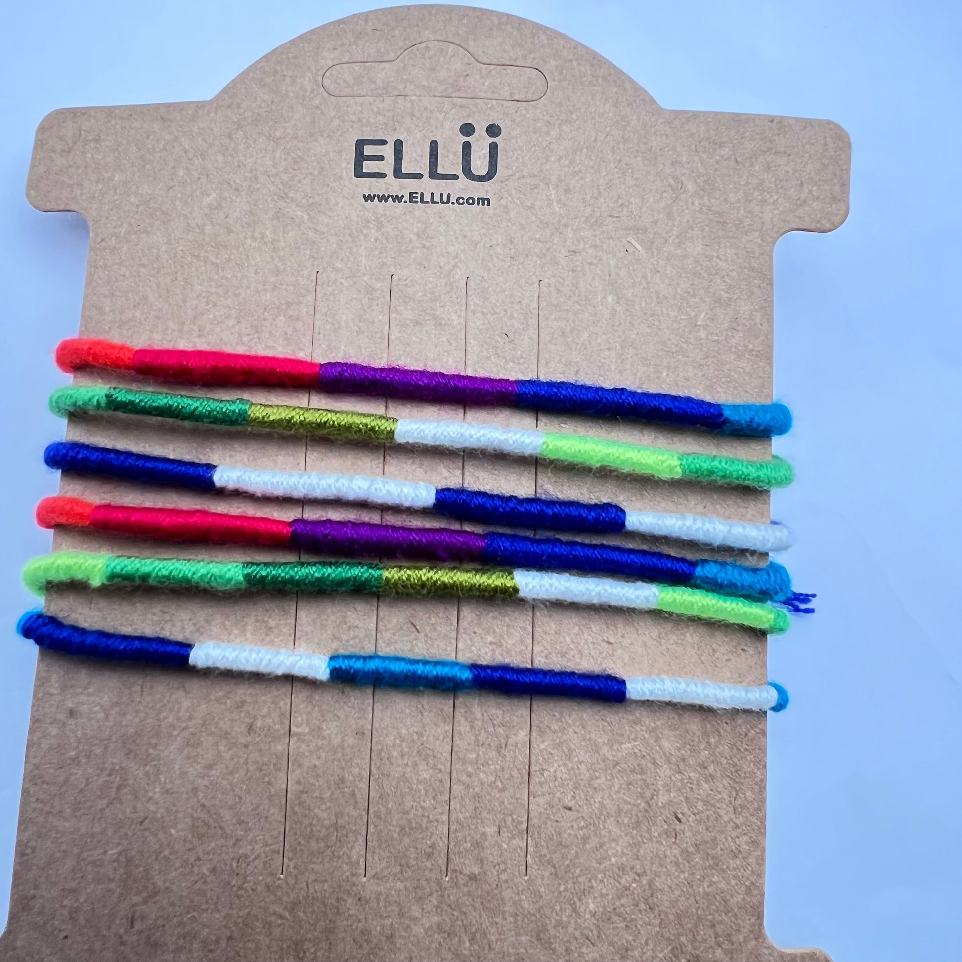 Pack of 6 friendships Mixed colour Gay pride Bracelets thin Cotton wristbands Jewellery handmade