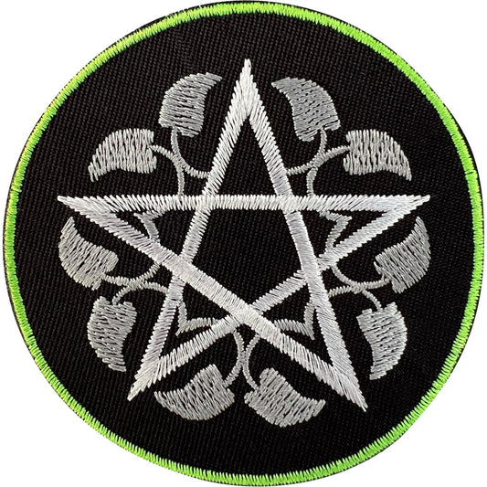Pentagram Patch Iron Sew On Denim Jeans Jacket Decal Clothing Embroidered Badge