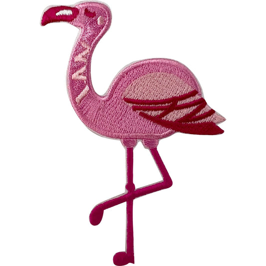 Pink Flamingo Patch Iron Sew On Embroidery Badge Transfer Motif Decal Applique