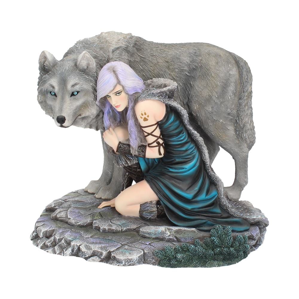 Protector Wolf Figurine by Anne Stokes Limited Edition Fantasy Wolf Ornament