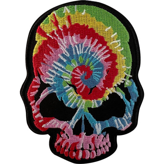 Psychedelic Skull Brain Patch Iron Sew On Hippie Kaleidoscopic Embroidered Badge