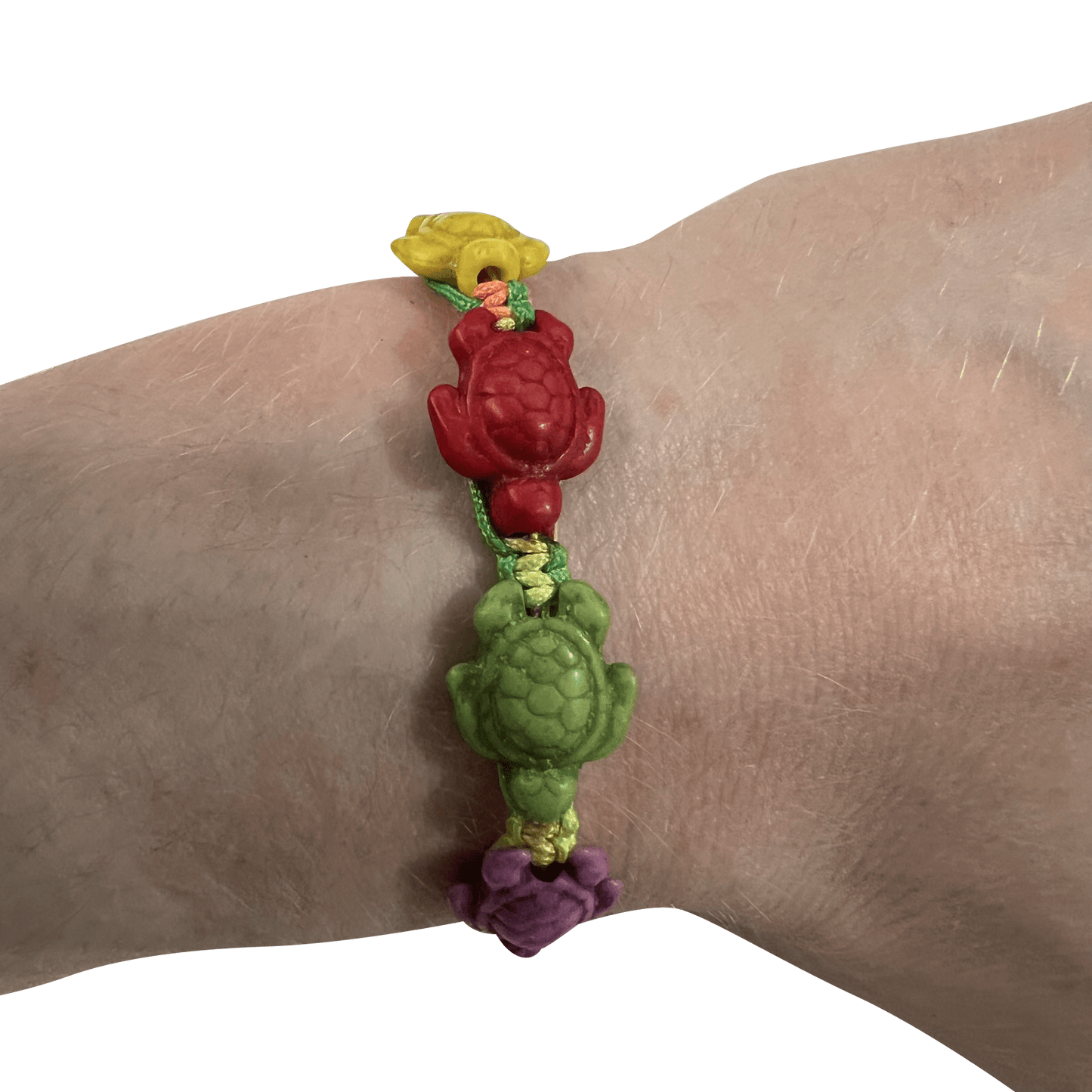Rainbow Cotton Turtle Bracelet Wristband Bangle Mens Womens Girls Boys Jewellery
