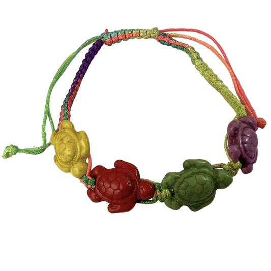 Rainbow Cotton Turtle Bracelet Wristband Bangle Mens Womens Girls Boys Jewellery