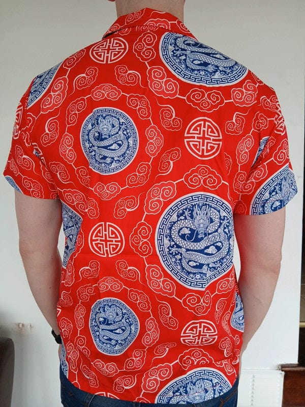 Red Blue Mens T Shirt Lightweight Short Sleeve Summer Holiday Travel Size Large