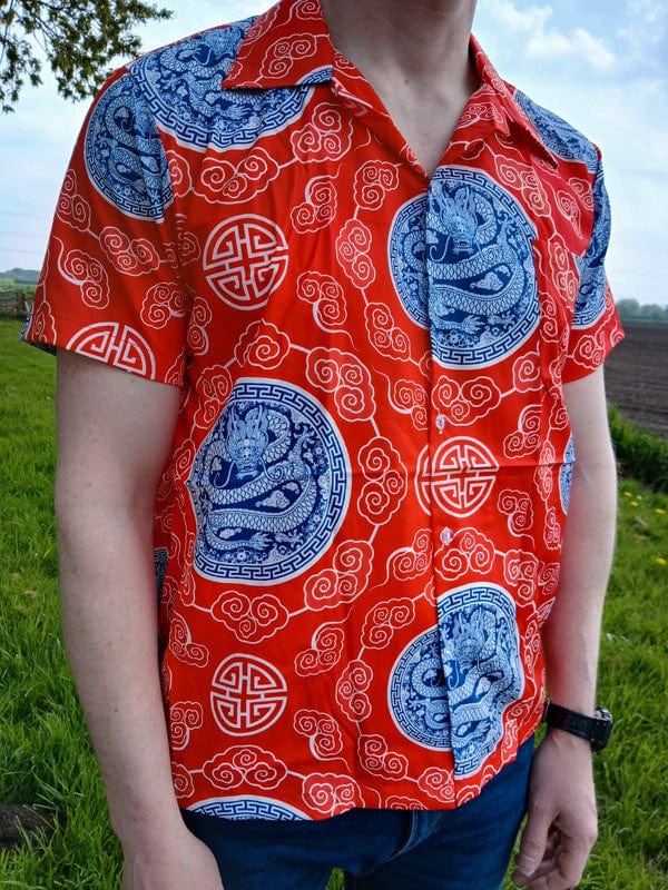 Red Blue Mens T Shirt Lightweight Short Sleeve Summer Holiday Travel Size Large