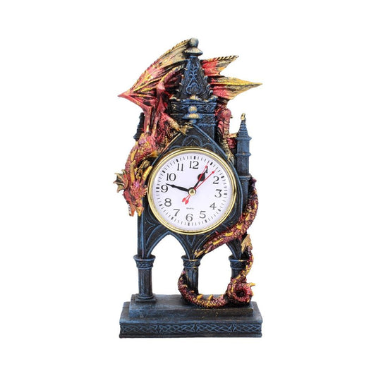 Red Dragon Gothic Fantasy Time Guardian Clock