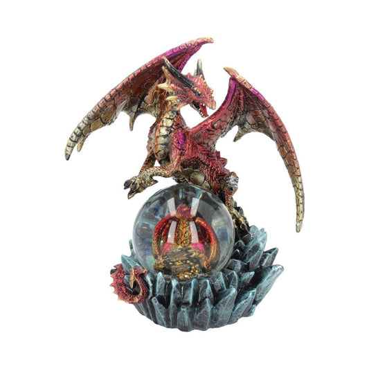 Ruby Oracle Red Dragon Fortune Seer Figurine 18.5cm