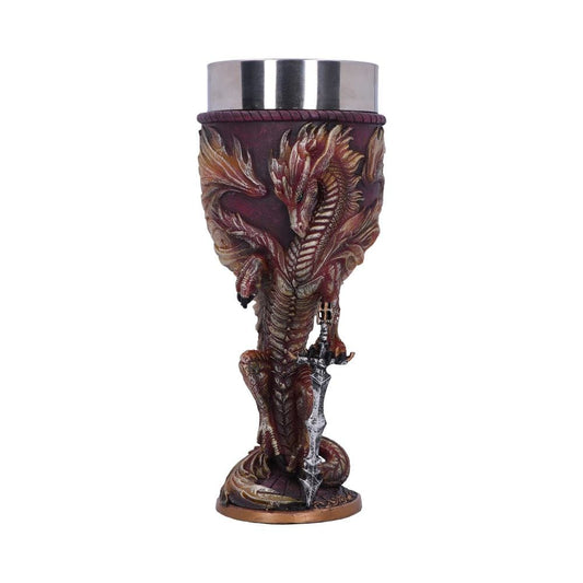 Ruth Thompson Flame Blade Red Fire Dragon Goblet Glass