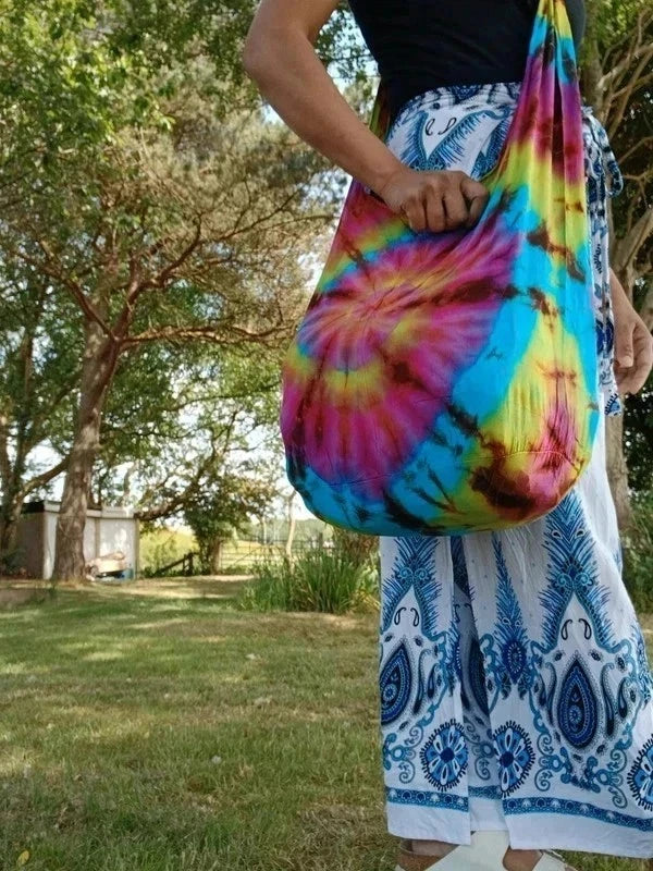 Rainbow Tie Dye Bag Shoulder Messenger Cross Body Travel Beach Holiday Handbag
