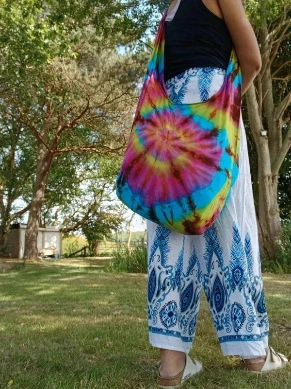 Rainbow Tie Dye Bag Shoulder Messenger Cross Body Travel Beach Holiday Handbag