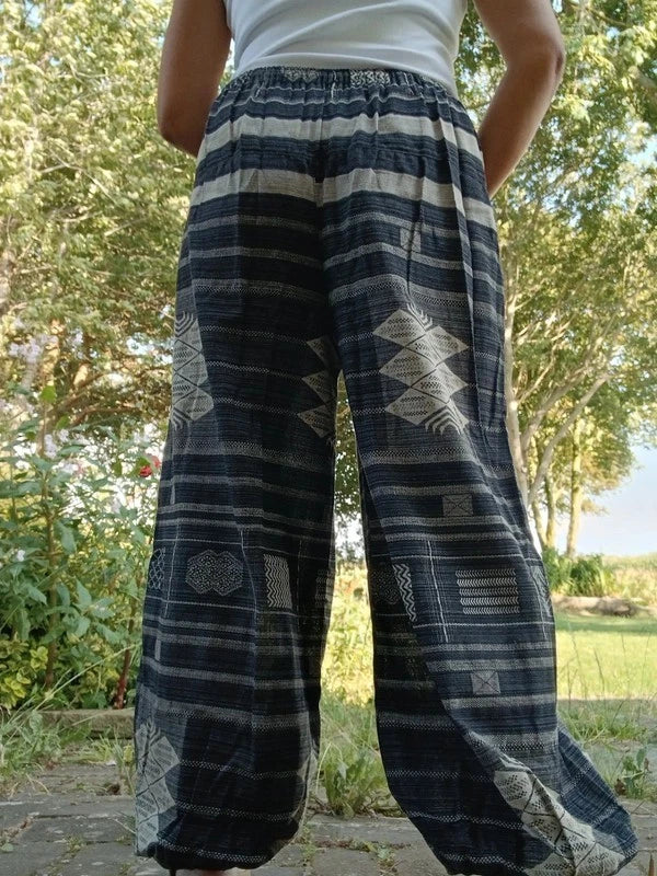 Cotton Black Grey Harem Pants Baggy Hippie Tribal Trousers Mens Womens S M L XL