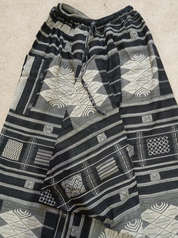 Cotton Black White Aladdin Genie Harem Pants Baggy Hippie Gypsy Boho Trousers