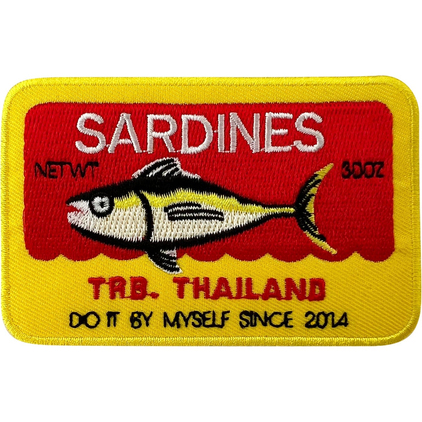 Sardines Fish Thailand Patch Iron Sew On Jacket Bag Cap Fishing Embroidery Badge