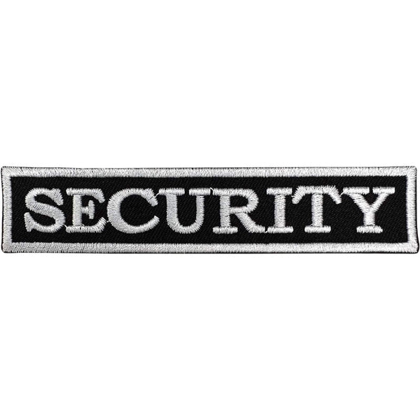 Security Iron Sew On Patch T Shirt Safety Vest Jacket Bag Black Embroidery Badge