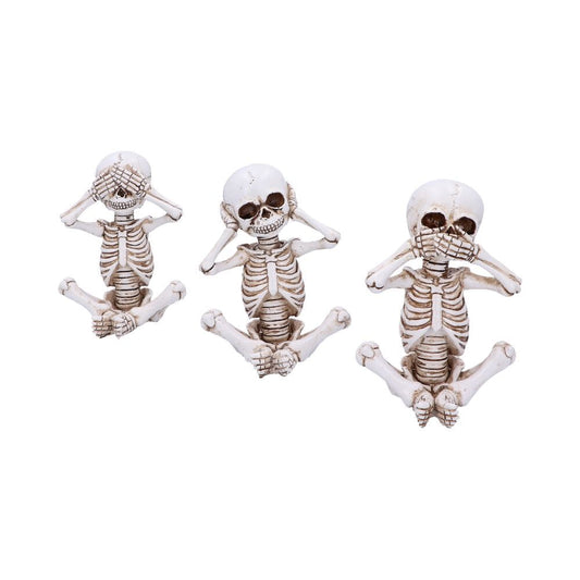 See No, Hear No, Speak No Evil Skellywag Skeleton Figurines