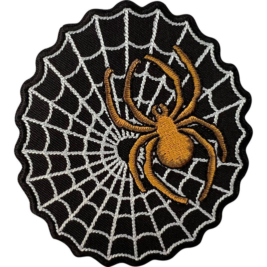 Spider Web Patch Iron Sew On Clothes Fancy Dress Spiderweb Embroidered Badge