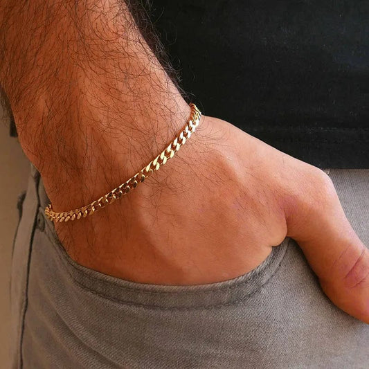 Stainless Steel Cuban Link Wristband: Chunky 3-11mm Miami Curb Chain Bracelet for Men - Classic Punk Heavy Male Jewelry
