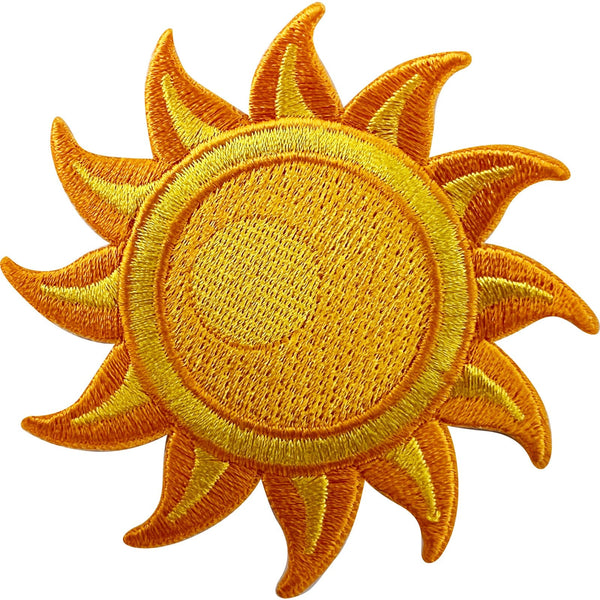 Sun Patch Iron Sew On Embroidered Badge Cloth Denim Jean Jacket Embroidery Decal