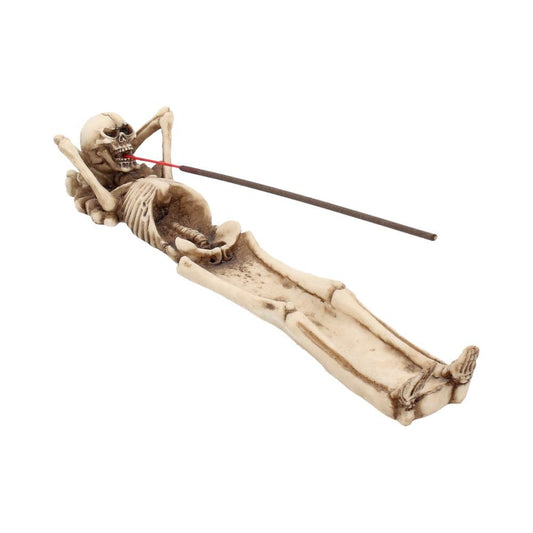 Take It Easy Skeleton Incense Holder 27cm