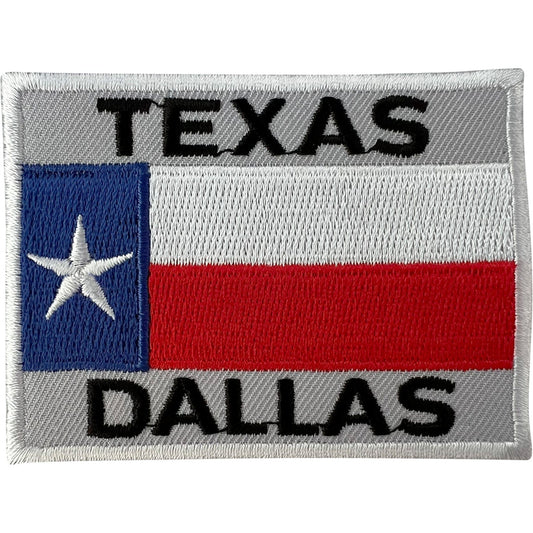Texas Dallas Flag Patch Iron Sew On Jersey Cap Jacket Shirt USA Embroidery Badge