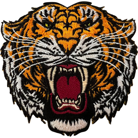 Tiger Embroidered Patch Iron Sew On Animal Craft Embroidery Applique Motif Badge