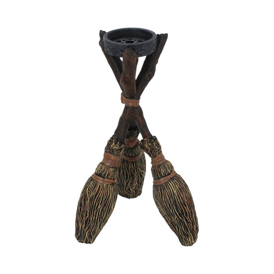 Triple Broomstick Witchcraft Tealight Holder
