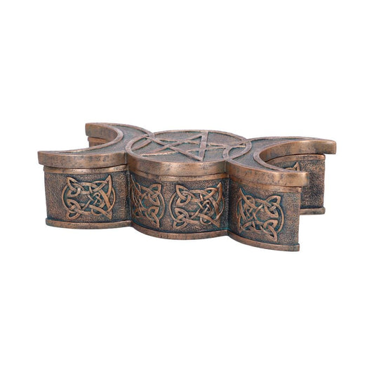 Triple Moon Bronze Trinket Box