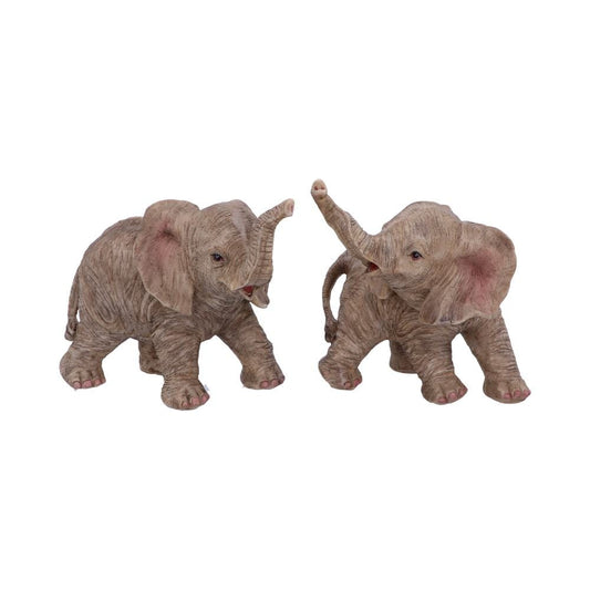 Trunk to Trunk Elephant Calves Figurine