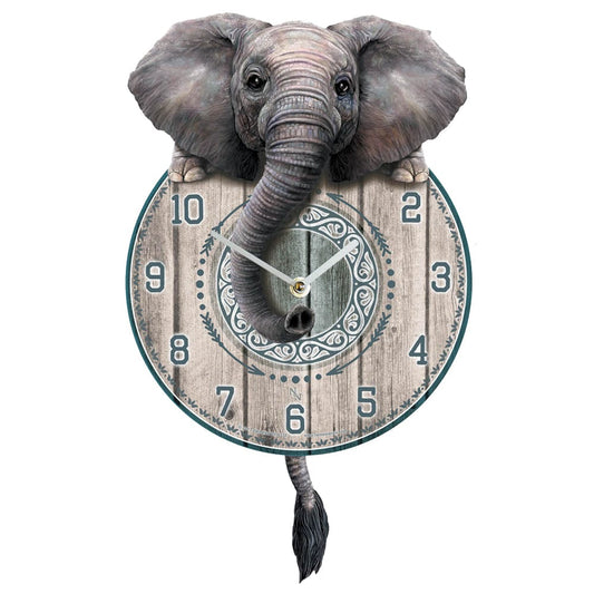Trunkin' Tickin' Elephant Pendulum Clock