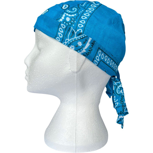 Turquoise Blue Bandana Zandana Hairband Headband Headscarf Durag Scarf Hat Cap