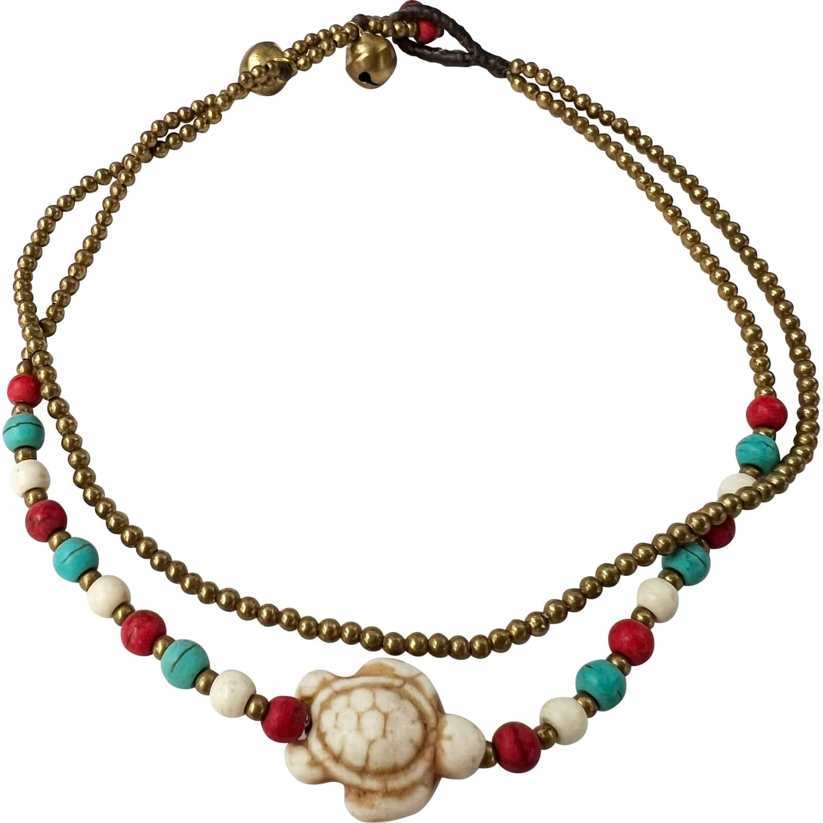 Turtle Gold Beads Anklet Foot Chain Ankle Bracelet Womens Ladies Girls Jewellery