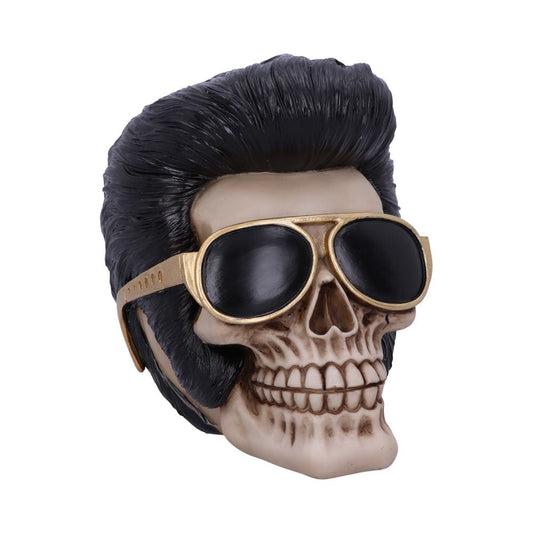 Uh Huh The King Elvis Skull Figurine
