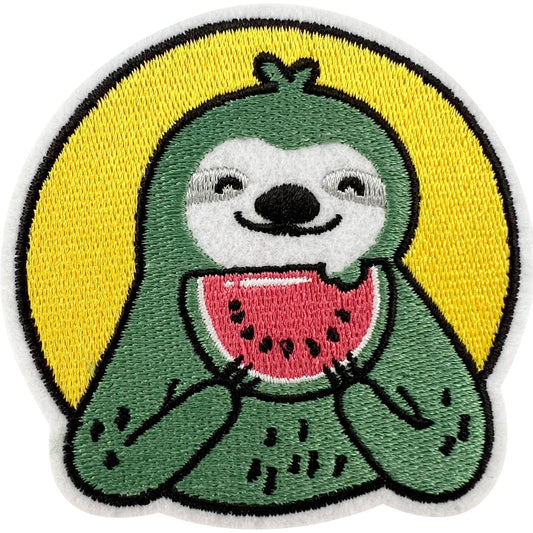 Watermelon Sloth Patch Iron Sew On Clothing Denim Jacket Shirt Embroidered Badge
